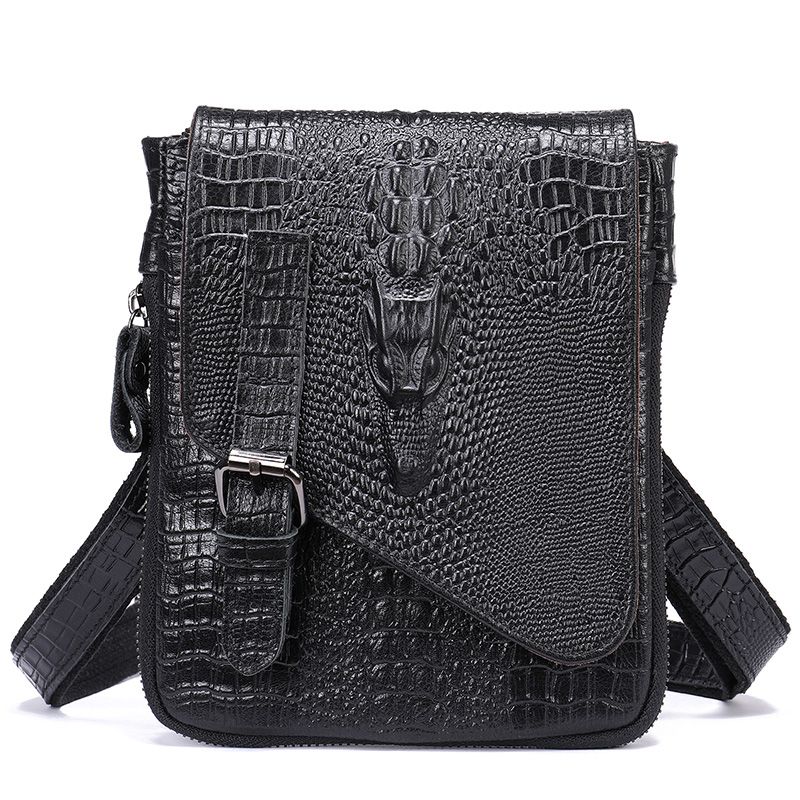 [Order] Túi đeo chéo nam da thật họa tiết da cá sấu CEC033