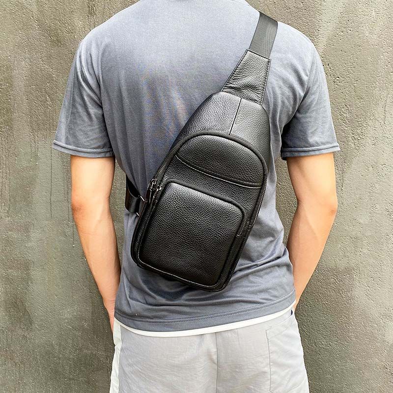 [Order] Túi đeo trước ngực nam da bò thật CEC247