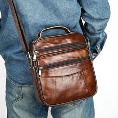 [Order] Túi đeo chéo nam da thật phong cách Retro CEC018