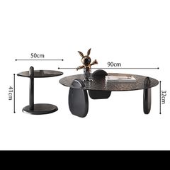 [Order] Bàn cafe sáng tạo mặt kính cường lực cho căn hộ nhỏ