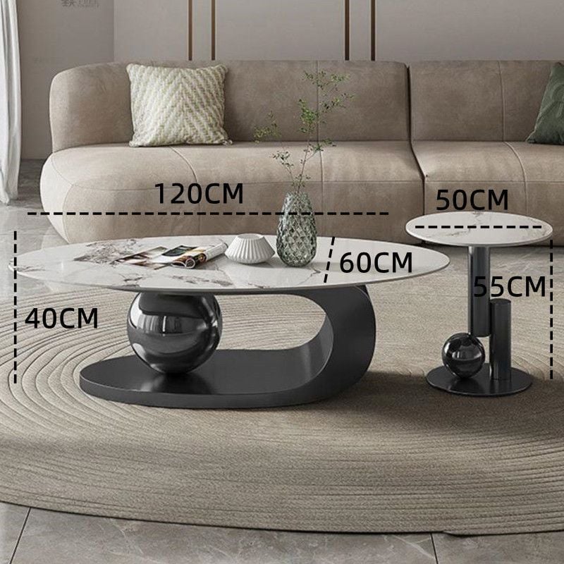 [Order] Bàn cafe bầu dục theo phong cách tối giản của Ý