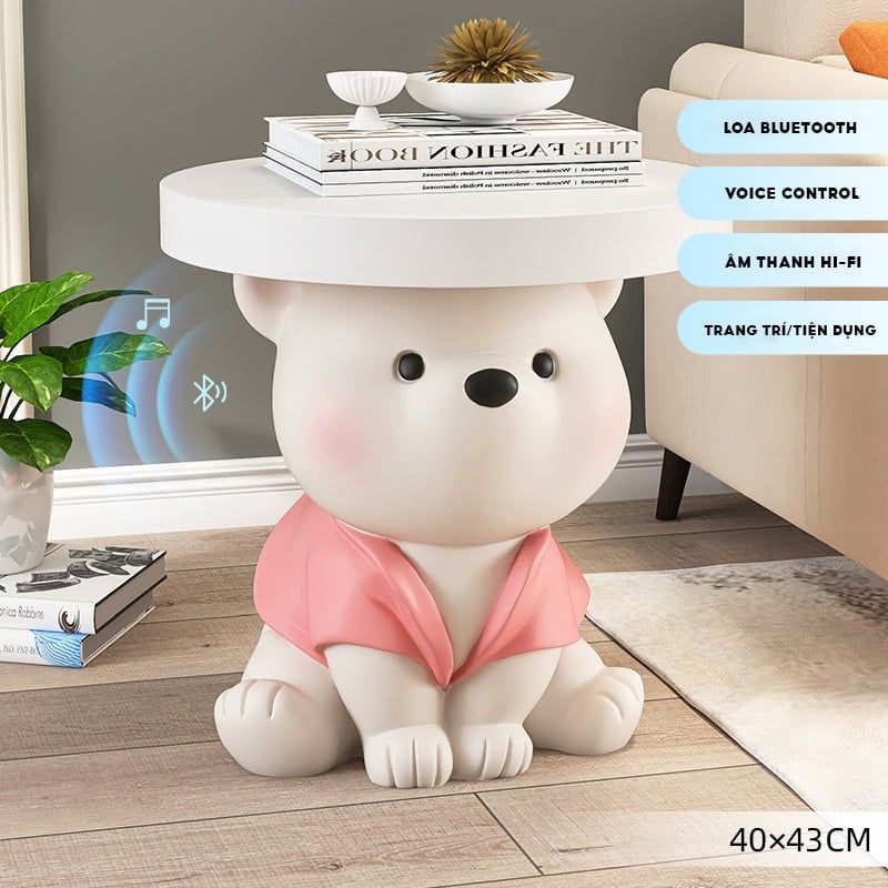 [Order] Khay để đồ đầu giường - Tượng cute bear có loa bluetooth