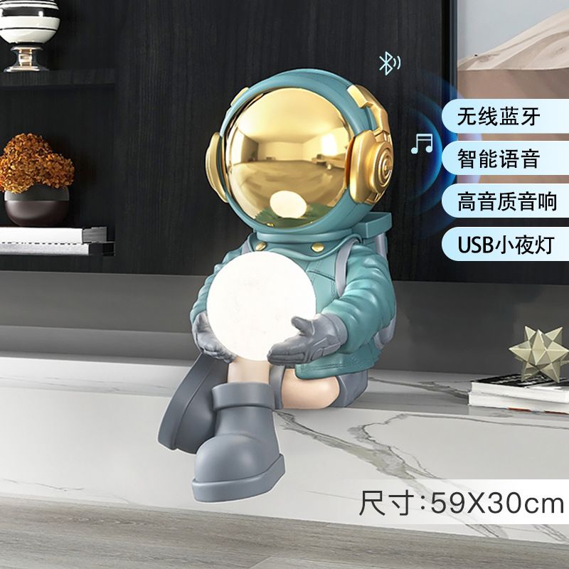 [Order] Đồ decor phòng khách - Tượng phi hành gia ôm đèn