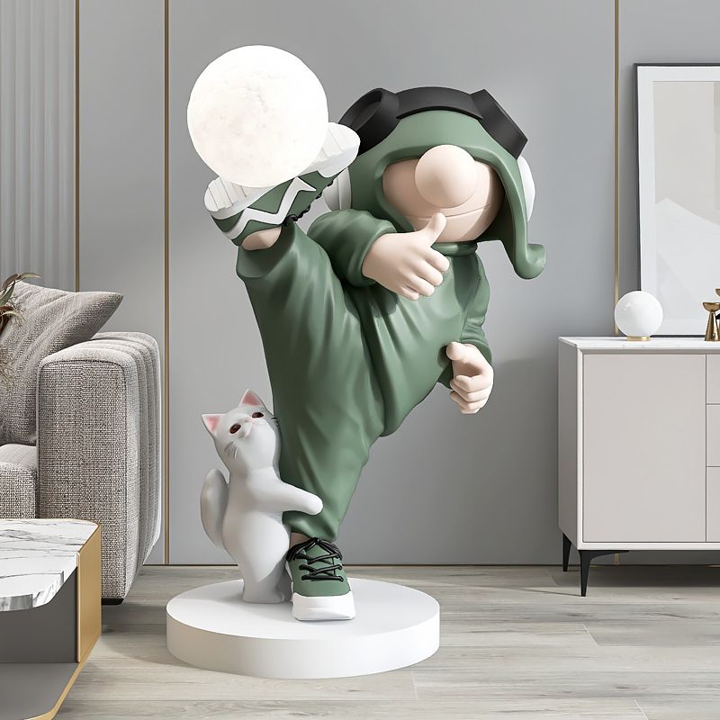 [Order] Đèn decor phòng khách, phòng ngủ - Tượng đèn Shaolin kungfu