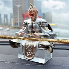 [Order] Đồ decor ô tô - Tượng Tề Thiên Đại Thánh ngồi thiền