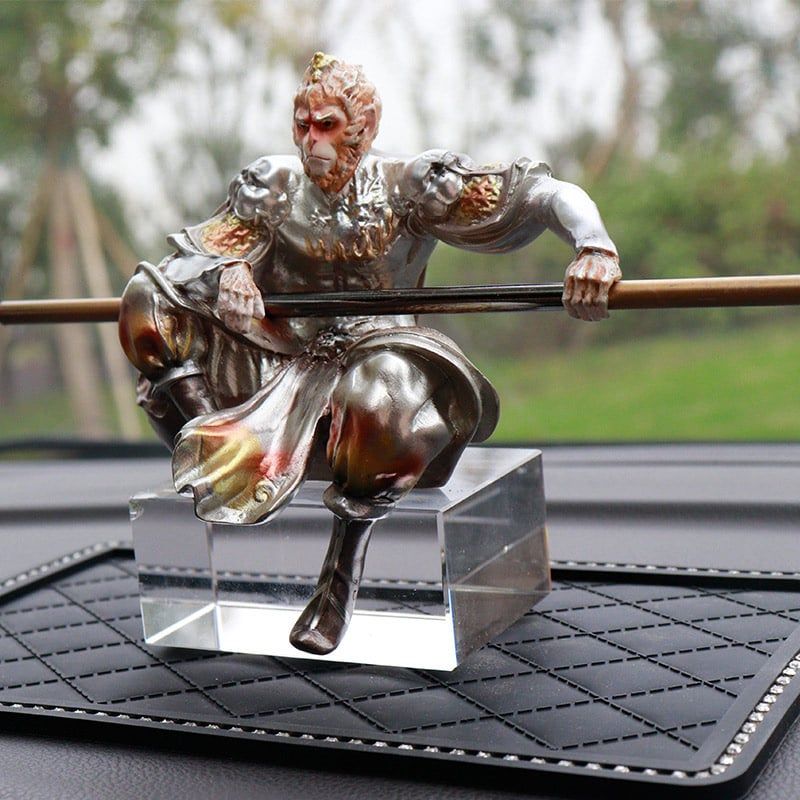 [Order] Đồ decor ô tô - Tượng Tề Thiên Đại Thánh ngồi thiền