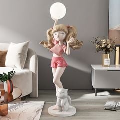[Order] Đèn decor - Tượng Relax girl mang đèn trang trí phòng ngủ, phòng khách