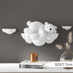 [Order] Đồ decor sang tạo - Tượng gấu ngủ trên các tầng mây treo tường