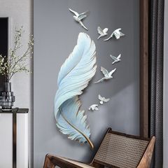 [Order] Decor tường - Tượng lông anh vũ gắn tường cao cấp