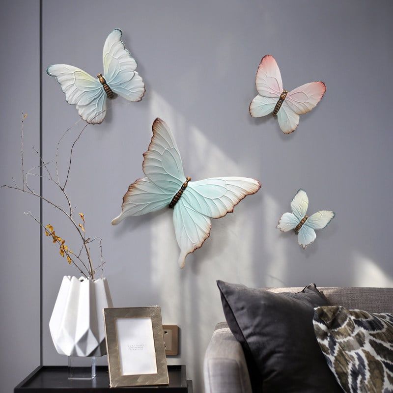 [Order] Đồ decor tường 3d - Tranh tượng butterfly