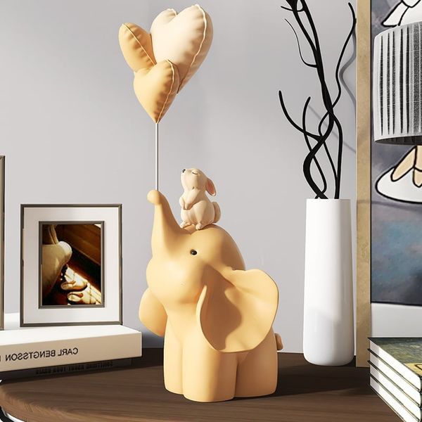 [Order] Đồ decor kệ tivi - tượng voi và thỏ dễ thương