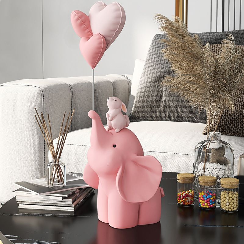 [Order] Đồ decor kệ tivi - tượng voi và thỏ dễ thương
