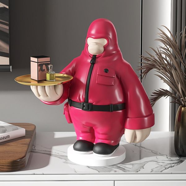 [Order] Khay decor - Tượng monkey security trang trí tủ kệ