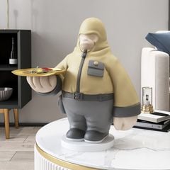 [Order] Khay decor - Tượng monkey security trang trí tủ kệ
