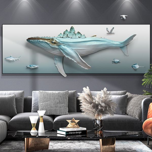 [Order] Đồ decor tường - Tượng decor cá voi cao cấp