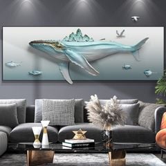 [Order] Đồ decor tường - Tượng decor cá voi cao cấp