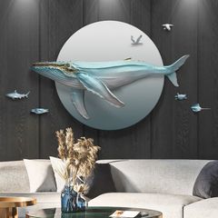 [Order] Đồ decor tường - Tượng decor cá voi cao cấp