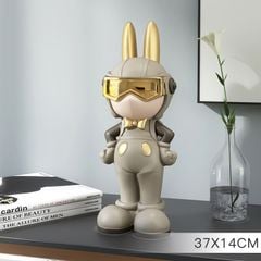 [Order] Đồ decor - Tượng badass rabbit trang trí tủ kệ