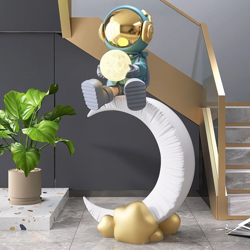[Order] Đèn decor trang trí phòng khách - Tượng phi hành gia mặt trăng