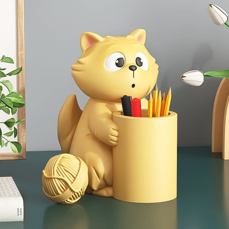 [Order] Đồ decor bàn học, bàn làm việc - Hộp đựng bút mèo dễ thương
