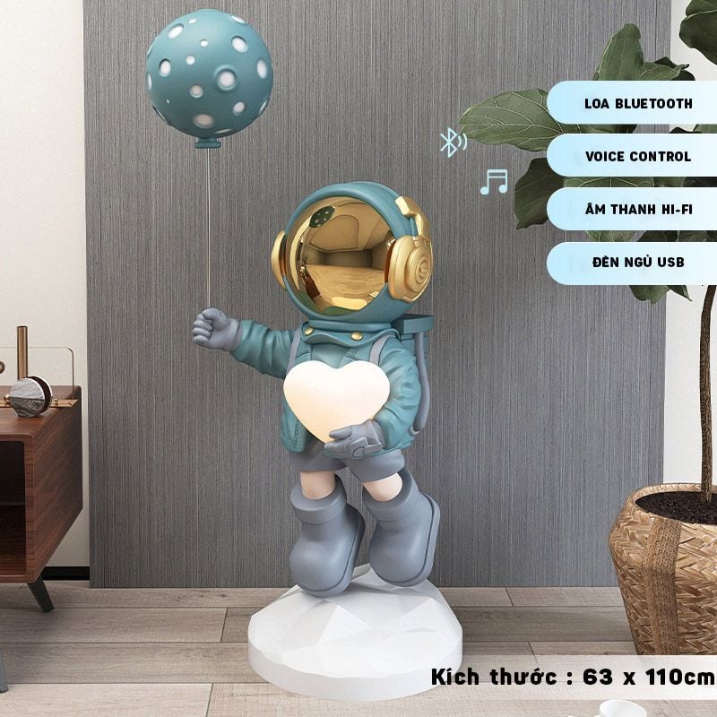 [Order] Đồ decor - Tượng Phi Hành Gia cầm bóng bay
