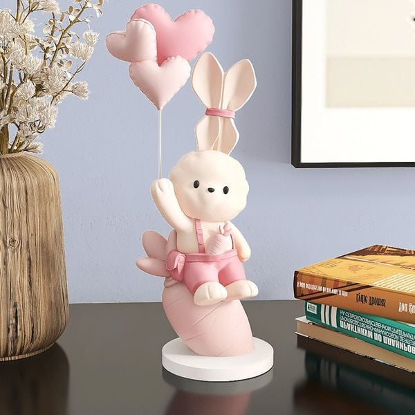 [Order] Đồ decor tủ - Tượng thỏ trang trí cao 25cm