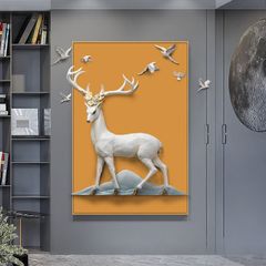 [Order] Tranh tượng 3D - Hươu phú quý