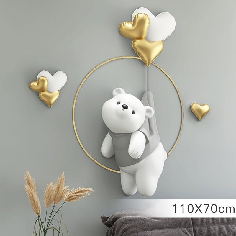 [Order] Đồ decor tường đầu giường - Tượng cute bear phong cách hoạt hình