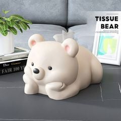 [Order] Đồ decor - Hộp khăn giấy phòng khách cao cấp hình gấu