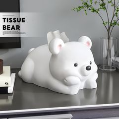 [Order] Đồ decor - Hộp khăn giấy phòng khách cao cấp hình gấu