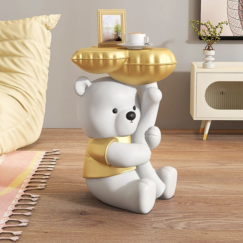 [Order] Đồ trang trí phòng khách - tượng khay hình gấu