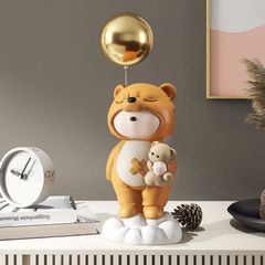 [Order] Quà tặng tân gia - Tượng gấu đội mũ trùm đầu Yuanqi