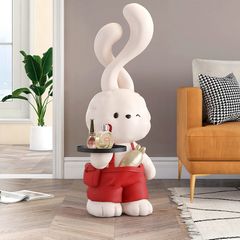 [Order] Đồ decor - Tượng thỏ đỏ trang trí