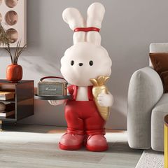 [Order] Đồ decor - Tượng thỏ đỏ trang trí