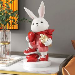 [Order] Đồ decor - Tượng thỏ đỏ trang trí