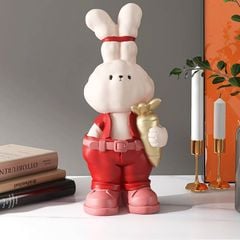 [Order] Đồ decor - Tượng thỏ đỏ trang trí