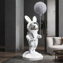 [Order] Đồ decor phòng khách - Tượng thỏ phi hành gia