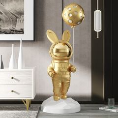 [Order] Đồ decor phòng khách - Tượng thỏ phi hành gia