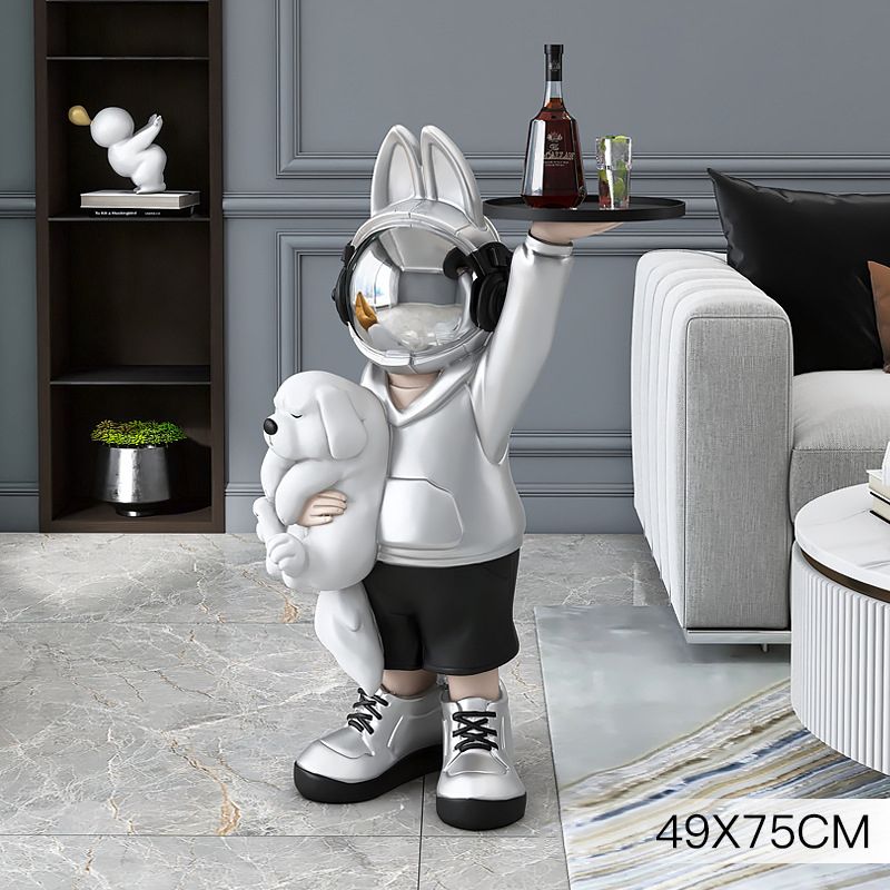 [Order] Đồ decor - Tượng Rabbit wine trang trí phòng khách, phòng ngủ