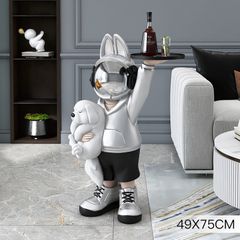 [Order] Đồ decor - Tượng Rabbit wine trang trí phòng khách, phòng ngủ