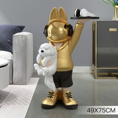 [Order] Đồ decor - Tượng Rabbit wine trang trí phòng khách, phòng ngủ