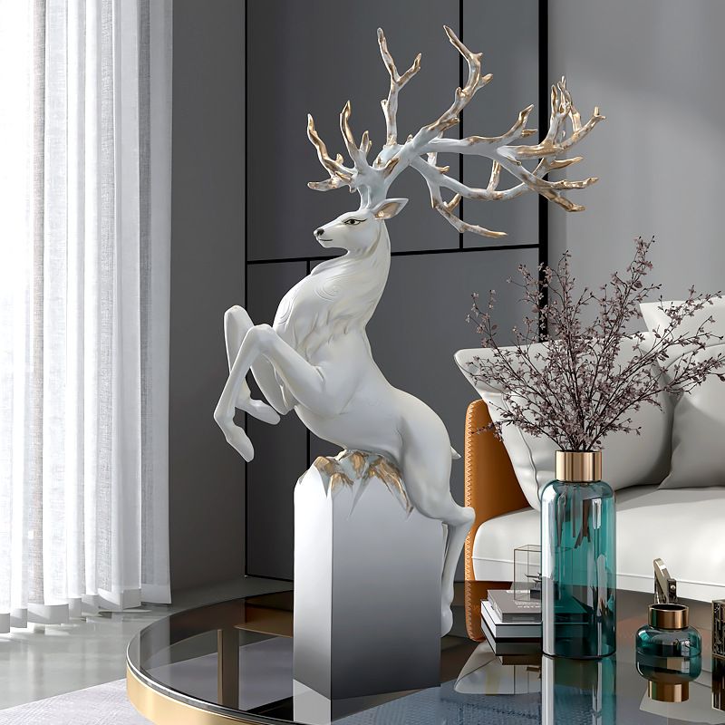 [Order] Quà tặng tân gia cao cấp - Tượng decor nai sừng tấm