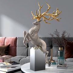 [Order] Quà tặng tân gia cao cấp - Tượng decor nai sừng tấm