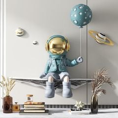[Order] Đồ decor tường - Tượng phi hành gia và tinh cầu