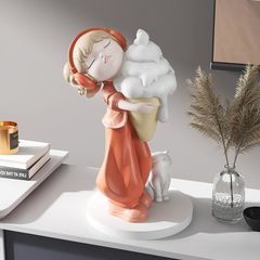 [Order] Đồ decor - Tượng trang trí bé gái ôm kem