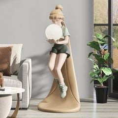 [Order] Đèn decor - Tượng bé gái tóc dài trang trí phòng ngủ, phòng khách