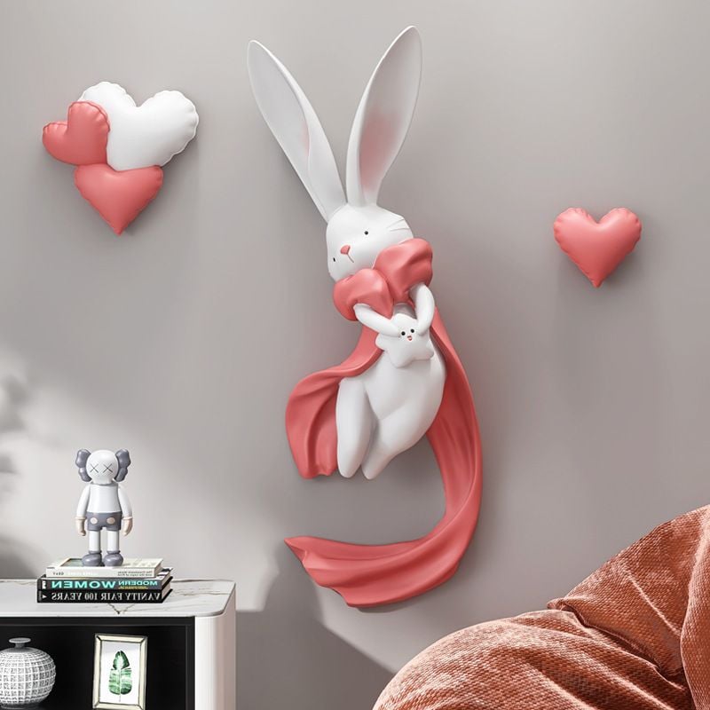 [Order] Đồ decor tường dễ thương - Tượng flying rabbit