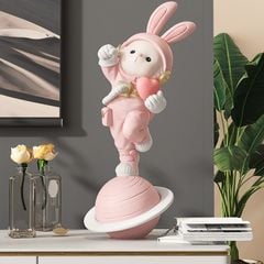 [Order] Tượng trang trí phòng khách thỏ phi hành gia