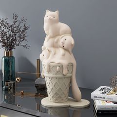 [Order] Đô decor tủ - Tượng Cây kem mèo
