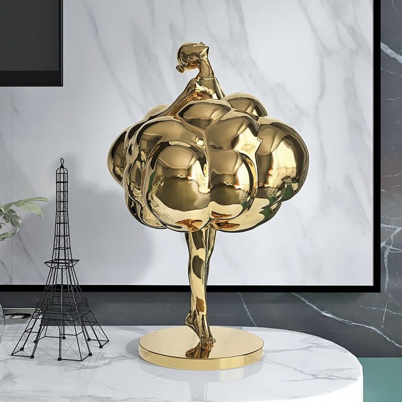 [Order] Đồ decor - Tượng baller girl trang trí phòng khách